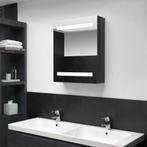 vidaXL Badkamerkast met spiegel en LED 50x14x60 cm glanzend, Verzenden, Nieuw