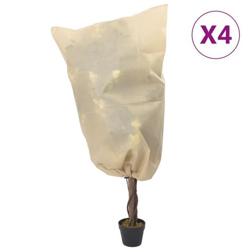 vidaXL Plantenhoezen met trekkoord 4 st 70 g/m² 0,8x1,2 m, Tuin en Terras, Overige Tuin en Terras, Nieuw, Verzenden