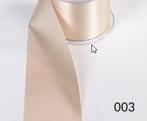 Zijdelint lint voor lintprinter 70mm rol 50 meter champagne, Ophalen of Verzenden, Nieuw