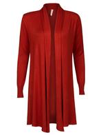 Vest Openvallend Bordeaux, lang damesvest, Kleding | Dames, Truien en Vesten, Verzenden, Nieuw
