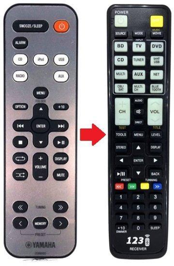Alternatieve Yamaha ZC893200 afstandsbediening, Audio, Tv en Foto, Afstandsbedieningen, Verzenden