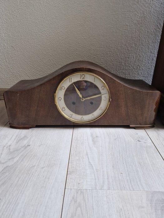 Klok - Hout, Messing - 1940-1950, Antiek en Kunst, Antiek | Klokken