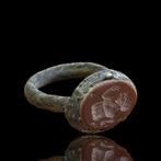 Replica van een oud Romeins met intaglio. Brons Ring (Zonder, Sieraden, Tassen en Uiterlijk, Antieke sieraden