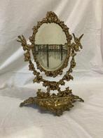 Spiegel- Prachtige tafelspiegel met zakvulling - Messing, Antiek en Kunst, Curiosa en Brocante