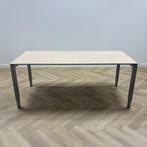 verstelbaar bureau / tafel 180x80cm,  licht eiken - grijs, Huis en Inrichting, Bureaus, Ophalen of Verzenden, In hoogte verstelbaar