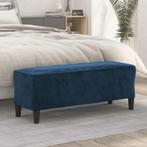 vidaXL Bankje 100x35x41 cm fluweel blauw, Huis en Inrichting, Verzenden, Nieuw, Stof, Minder dan 150 cm