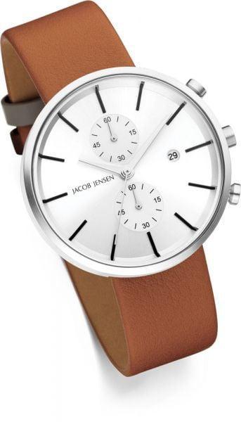Jacob Jensen Linear 622 Chronograaf Horloge 42 mm, Sieraden, Tassen en Uiterlijk, Horloges | Heren, Verzenden