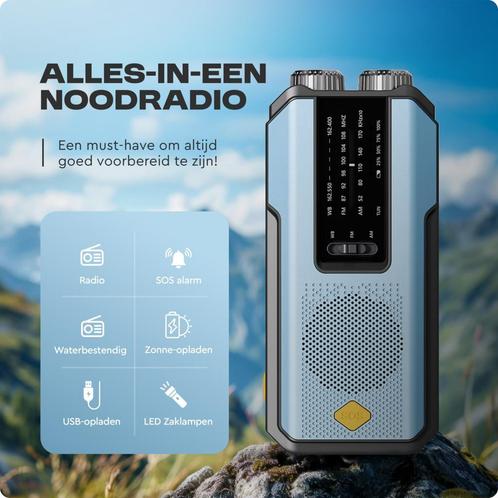 Radio Solar Opwindbaar - Powerbank Zonne-energie - Noodradio, Audio, Tv en Foto, Radio's, Nieuw, Radio, Verzenden