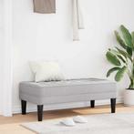 vidaXL Bank met kussen Wolkengrijs 113 x 57 x 39 cm Stof, Verzenden, Nieuw, Minder dan 150 cm