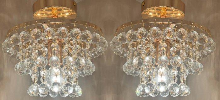 Swarovski - Kroonluchter (2) - Kristal, Bladgoud, Antiek en Kunst, Kunst | Designobjecten