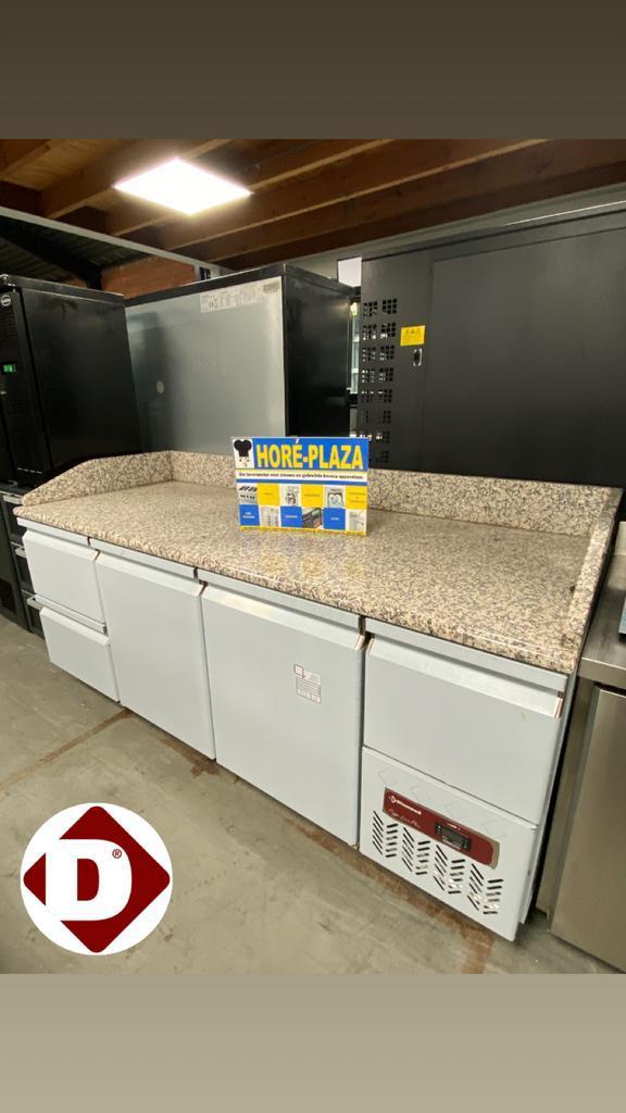 Professionele RVS koelwerkbank met granietblad – Diamond, Zakelijke goederen, Horeca | Keukenapparatuur, Gebruikt