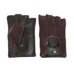 Swift vintage vingerloze crochet leren handschoenen bruin, Verzenden, Nieuw met kaartje