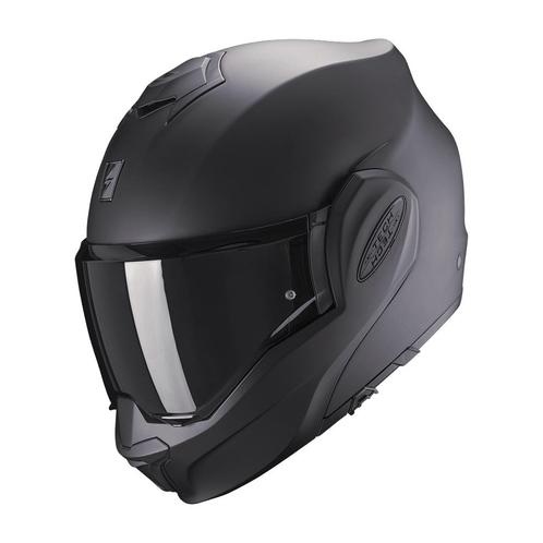 Scorpion Exo-tech EVO - Mat Zwart, Motoren, Kleding | Motorhelmen, L, Systeemhelm, Verzenden