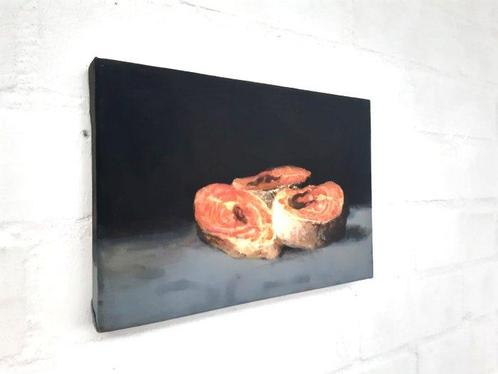 Hildegard Stehr (1959) - Stilleven met zalm (after Goya), Antiek en Kunst, Kunst | Schilderijen | Modern