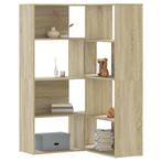 vidaXL Boekenkast 4-laags hoek 85x85x140 cm bewerkt hout, Verzenden, Nieuw