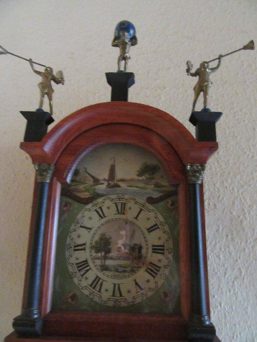 wandklok - FHS Franz Hermle & Sohn - Hout, Messing -, Antiek en Kunst, Antiek | Klokken