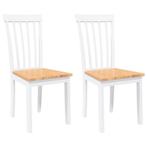 Eetkamerstoelen Massief Hout - OP=OP! Wit & Naturel, Huis en Inrichting, Stoelen, Twee, Wit, Nieuw, Ophalen of Verzenden