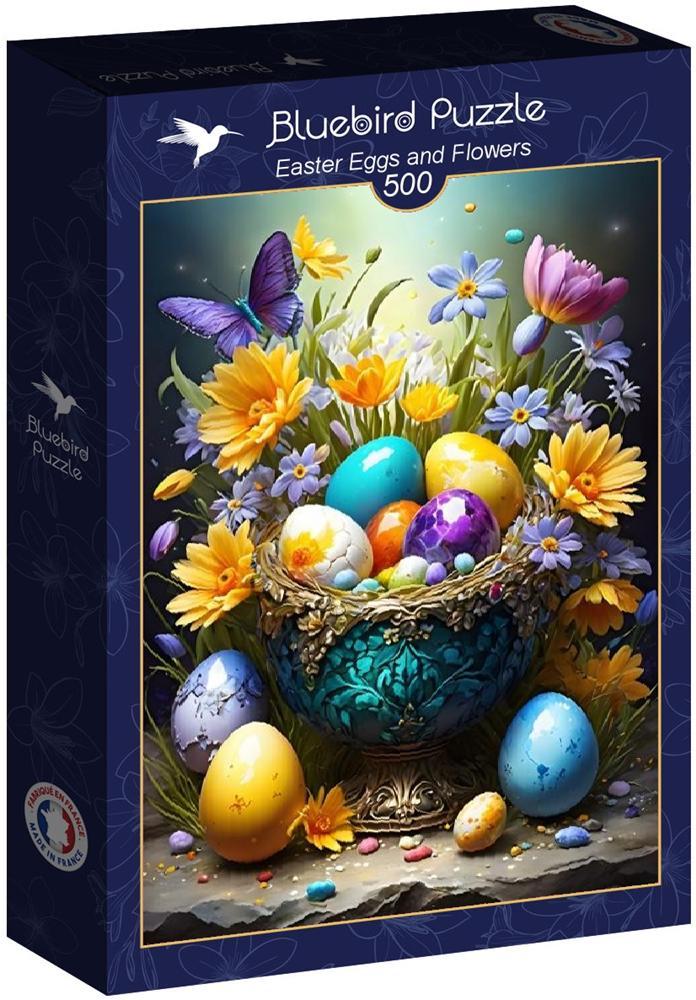 Easter Eggs and Flowers Puzzel (500 stukjes) | Bluebird, Hobby en Vrije tijd, Denksport en Puzzels, Nieuw, Verzenden