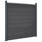 vidaXL Schuttingpaneelset 180x186 cm HKC grijs, Verzenden, Nieuw, Kunststof, 1 tot 2 meter