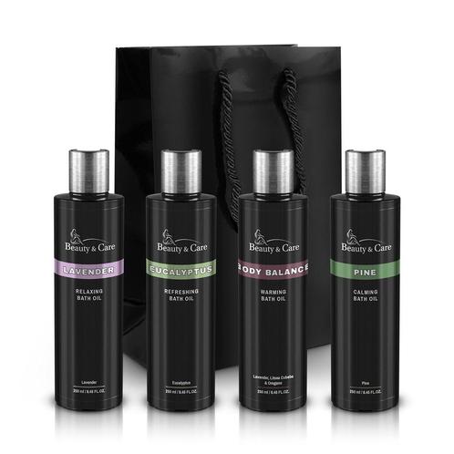 Beauty & Care Cadeaupakket Badolie Classic XL 1 Set.  new, Huis en Inrichting, Badkamer | Badtextiel en Accessoires, Zwart, Nieuw