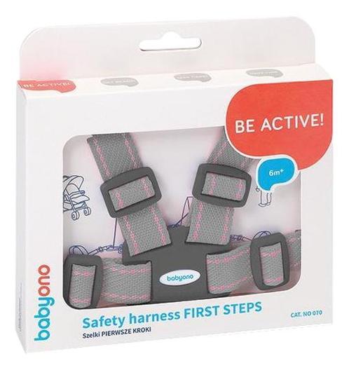 Baby Ono First Steps Grijs/Roze Kinderstoel Tuigje met, Kinderen en Baby's, Overige Kinderen en Baby's, Nieuw, Verzenden