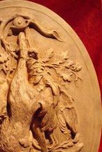 Plaque - Medallion jachtschot, wild - Gips