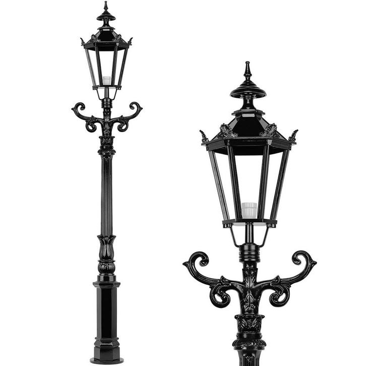 Buitenlamp lantaarnpaal Boskamp - 223 cm - klassiek, Tuin en Terras, Buitenverlichting, Ophalen of Verzenden