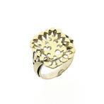 Gouden artistieke ring, Sieraden, Tassen en Uiterlijk, Ringen, Gebruikt, Overige kleuren, Ophalen of Verzenden, 17 tot 18