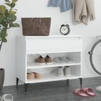 vidaXL Schoenenkast 70x36x60 cm bewerkt hout hoogglans wit, Verzenden, Nieuw