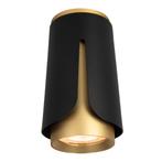 Opbouwspot Ø53mm | Tulip | Zwart/ Goud | GU10 fitting, Nieuw, Ophalen of Verzenden, Modern, Led