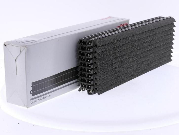 Schaal H0 Märklin 24236 rechte rails 236 mm C-Rails 10st..., Hobby en Vrije tijd, Modeltreinen | H0, Wisselstroom, Analoog, Gebruikt