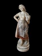 Beeld, Donna dopo la raccolta del grano - 35 cm - Albast, Antiek en Kunst