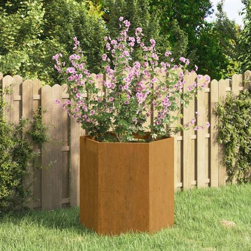 vidaXL Plantenbak roestig 40x40x45 cm cortenstaal, Tuin en Terras, Bloembakken en Plantenbakken, Minder dan 60 cm, Nieuw, Metaal