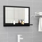 vidaXL Badkamerspiegel 60x10,5x37 cm bewerkt hout zwart, Verzenden, Nieuw