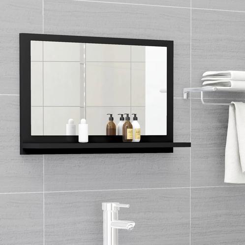 vidaXL Badkamerspiegel 60x10,5x37 cm bewerkt hout zwart, Huis en Inrichting, Tafels | Kaptafels, Nieuw, Verzenden