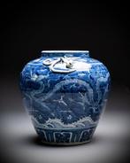 Geen Reserve - Antieke Chinese blauw-witte Draak & Fenix, Antiek en Kunst