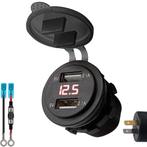 ProRide 12V USB Stopcontact 2 Poorten Inbouw met Voltmeter -, Verzenden, Nieuw