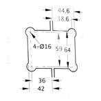 Porto Premium glas/glas 180° scharnier - RVS, Ophalen of Verzenden, Nieuw