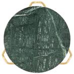 Salontafel 40x40x40 cm echt steen met marmeren textuur groen, Verzenden, Nieuw