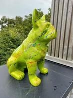 Beeld, green buldog artistic - 43 cm - polyresin