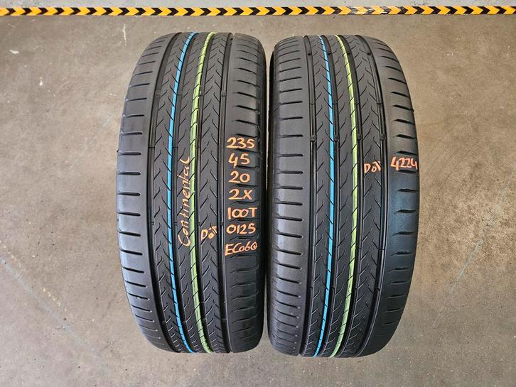 235/45/20 100T CONTINENTAL ZOMERBANDEN 6,7MM PROFIEL 2X, Auto-onderdelen, Banden en Velgen, 20 inch, Erkend duurzaam, Zomerbanden