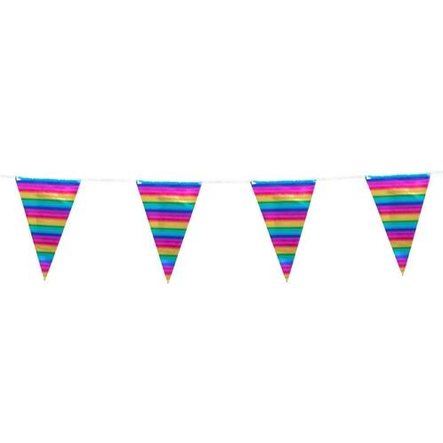 Regenboog Slinger 10m, Hobby en Vrije tijd, Feestartikelen, Nieuw, Verzenden