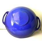 Grande Wok Cocotte Faitout en fonte émaillée Vintage -