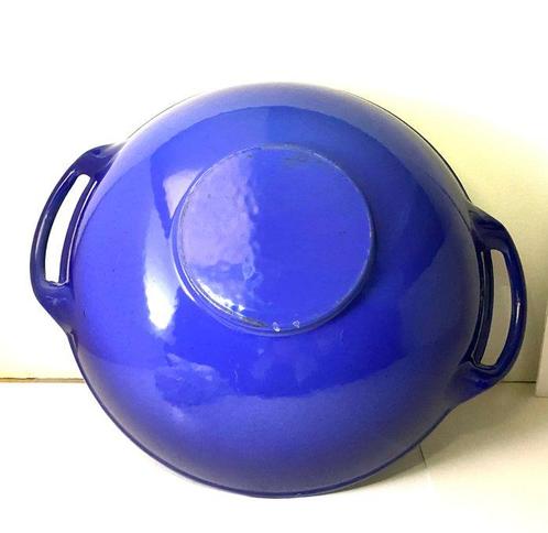 Grande Wok Cocotte Faitout en fonte émaillée Vintage -, Antiek en Kunst, Antiek | Keukenbenodigdheden