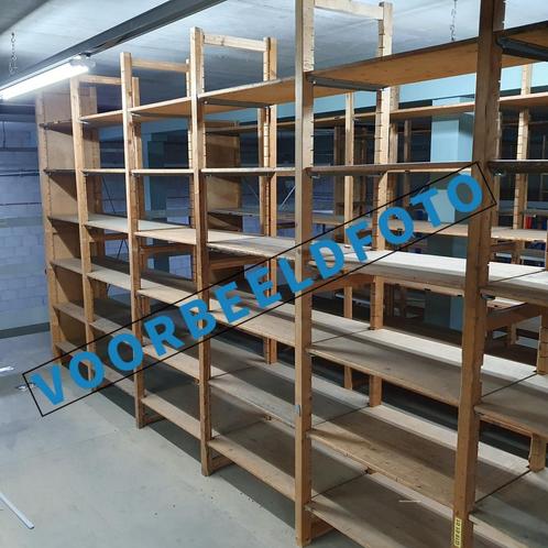 Bruynzeel houten legbordstelling - 208 / 212 cm hoog, 5 mete, Zakelijke goederen, Kantoor en Winkelinrichting | Magazijn, Stelling en Opslag