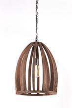 2dekans | Light & Living Hanglamp Haranka - Mangohout - 38cm, Huis en Inrichting, Lampen | Hanglampen, Ophalen of Verzenden, Zo goed als nieuw