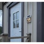 Solar Huisnummer Wandlamp - 20 cm (tuinverlichting), Tuin en Terras, Buitenverlichting, Zonne-energie, Staal, Verzenden, Minder dan 50 watt