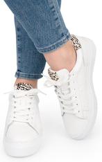 Dames Sneakers - Wit met combinatie - Maat 39 PS Poelman TIT, Kleding | Dames, Schoenen, Verzenden, Nieuw, Wit