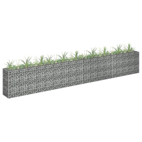 vidaXL Gabion plantenbak verhoogd 360x30x60 cm, Tuin en Terras, Bloembakken en Plantenbakken, 100 cm of meer, Nieuw, Metaal, 60 cm of meer