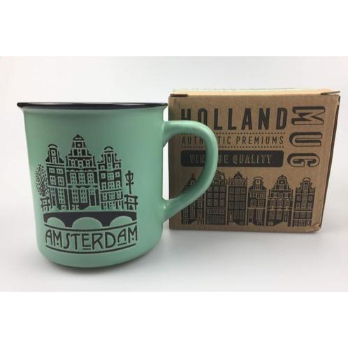 Campmug - Mok Groen Amsterdam - keramiek incl. kadoverpakkin, Kleding | Heren, Schoenen, Nieuw, Ophalen of Verzenden